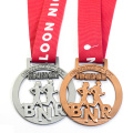 Diseño barato al por mayor su propia aleación de zinc en blanco 3D Gold Award Marathon Running Custom Metal Sport Medal